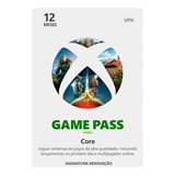 Game Pass Core 12 Meses Para