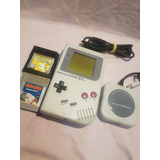 Gameboy Dmg-01. 3 Fitas (uma Paralela) +adaptador 4 Players