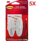 Gancho Command Design Medio - 3m Kit 5 Pçs Cor Branco