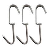 Gancho Giratório Grande Açougue Frigorifico - 3 Pçs Inox 