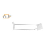 Gancho Porta-preço P/ Painel Canaletado 20cm Branco 50 Unid