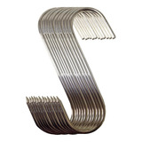 Gancho S1 Inox Carne Açougue Roupas Suporta 20 Kgs - C/12