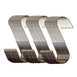 Gancho S1 Inox Para Carne Açougue Roupas Picelli Kit 36 Pcs