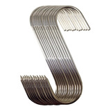 Gancho S2 Inox Carne Açougue Frigorifico Roupa Picelli 12pçs