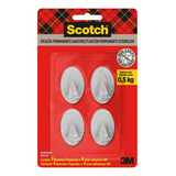 Gancho Scotch Pequeno 3m Cartela C/ 4 Ganchos