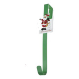 Gancho Suporte De Porta Enfeite De Natal 30cm Verde Verm
