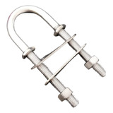 Gancho U-bolt 8x120mm Inox Uso Geral E Náutico P/ Barco