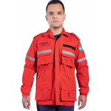 Gandola Tática Bombeiro Civil C/ Refletivos Vermelha + Qra