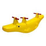 Gangorra Crocodilo Balanço Infantil Playground 3 Lugares