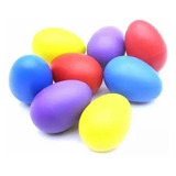 Ganza 5 Ovinho Colorido Chocalho Shaker Eggs Musicalização
