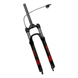 Garfo Suspensão Bike Aro 29 Mt-20 Com Trava 100mm Alumínio Cor Preto+vermelho