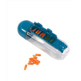 Garrafa Agua Squeeze Com Porta Comprimidos Capsula Pilula