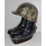 Garrafa Antiga Porcelana James Bean Militar Bota E Capacete