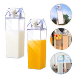 Garrafa Caixa De Leite Geladeira Água Suco Acrílico 1000ml 