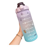 Garrafa De Agua 2l Com Canudo Squeeze Grande Adesivos 3d