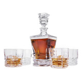 Garrafa Decanter Vidro Whisky/licor 930ml+6 Copos Superluxo