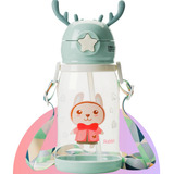 Garrafa Infantil Garrafinha De Agua Escolar Alça Desenho