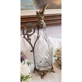Garrafa Licoreira Antiga Em Cristal Baccarat E Bronze- Linda