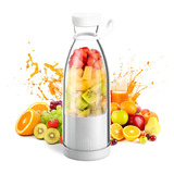 Garrafa Mixer Liquidificador Copo Portátil Recarregável Usb Cor Branco
