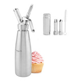 Garrafa Sifão De Chantilly Profissional 1 Litro Inox 304
