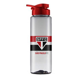 Garrafa Squeeze 750ml São Paulo Tricolor Academia Esporte Cor Transparente