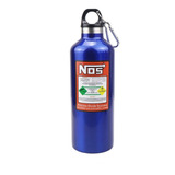 Garrafa Squeeze De Água Alumínio Automotiva Nitro Nos Azul