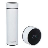 Garrafa Térmica 500ml Com Termômetro Digital Led Hauskraft Cor Branco