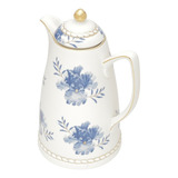 Garrafa Térmica 900ml De Porcelana 28cm Floral Wolff