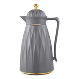 Garrafa Térmica Arabic Cinza Premium Café Chá Leite Ampola De Vidro 1 Litro Class Home