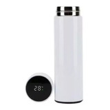 Garrafa Térmica Com Temperatura Digital Aço Inox - 500ml Cor Branco