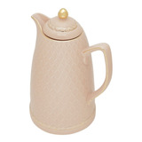 Garrafa Térmica De Porcelana 900ml Renda Rosa Wolff