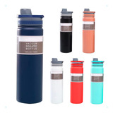Garrafa Termica Inox 750ml Gelada Quente Academia Vacuo Luxo Cor Garrafinha Azul Marinho
