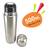 Garrafa Térmica Inox Garrafa 500ml Cor Prateado