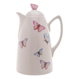 Garrafa Térmica Wolff Borboletas De Porcelana Branco
