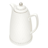 Garrafa Térmica Wolff De Porcelana Branco/prata