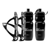 Garrafinha Squeeze De Agua Bike Mtb 650ml 2un + 2 Suportes