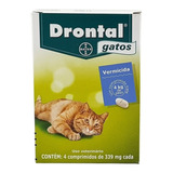  Gato Com Verme Drontal Bayer Caixa 4 Comprimidos