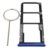 Gaveta Bandeja Suporte Slot Chip Para Redmi 9c Cor Azul