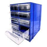 Gaveteiro Organizador Azul Multiuso Novo Magus Cg10