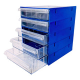 Gaveteiro Organizador Azul Multiuso Novo Magus Cg505