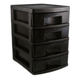 Gaveteiro Organizador Plástico 4 Gavetas Resistente Grande