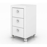 Gaveteiro Para Escritorio 03 Gavetas Me4108 Branco Tecno Mob