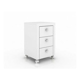 Gaveteiro Para Escritório 3 Gvts Me4108 Branco- Tecno Mobili