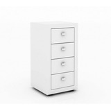 Gaveteiro Para Escritório 4 Gvts Me4133 Branco- Tecno Mobili