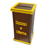 Gazofilácio Dízimos E Ofertas Igreja Mdf Pintado Caramelo