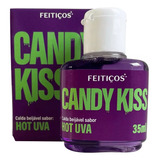  Gel Corporal Intimo Beijável Candy Kiss Hot Uva 35ml