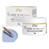 Gel Para Construção Classic Blanc Glitter 24g Volia