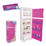 Geladeira De Brinquedo Infantil Duplex Rosa