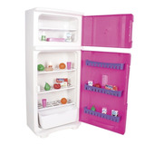 Geladeira Infantil De Brinquedo Duplex Com Acessórios 65 Cm