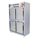 Geladeira/refrigerador Comercial Inox 430 Escovado 4 Portas 110v